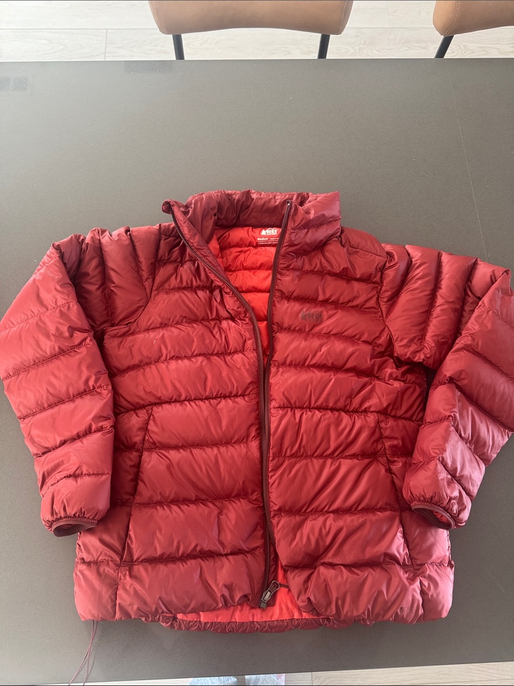 REI 650 Down women’s red jacket size medium